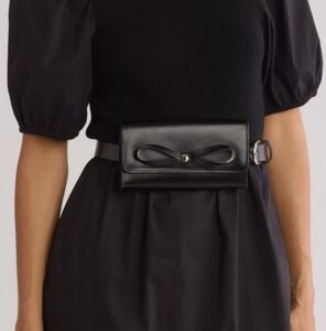 Brand New! Kate Spade , Black Leather Belt Bag